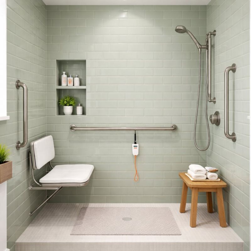 Elderly Shower Installation detail